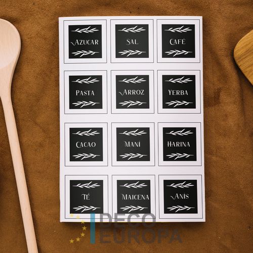 Etiquetas para Frasco Cuadro Byn