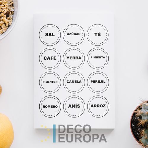 Etiquetas para Frasco Circulo Blanco