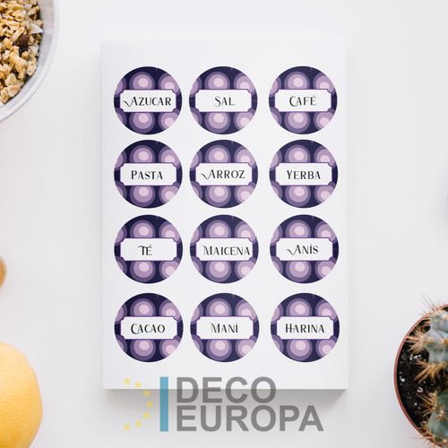 Etiquetas para Frasco Violeta Lunar