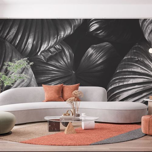 Mural Hojas Negras Sombra