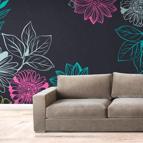 Mural Flores Varios Colores