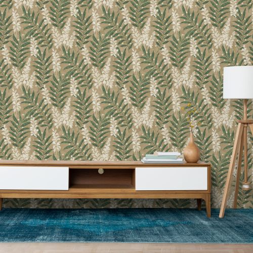 Mural Hojas Finas Marron