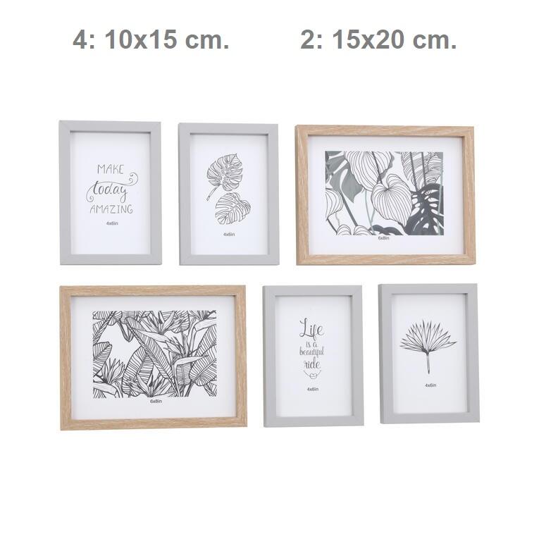 Set de 6 Portarretratos en Diversas Medidas