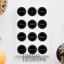 Etiquetas para Frasco Retro Circular Blanco