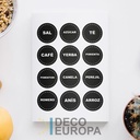 Etiquetas para Frasco Circulo Negro