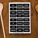 Etiquetas para Frasco Recuadro Negro