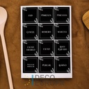 Etiquetas para Frasco Recuadro Con Flores Negativo Especies