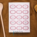 Etiquetas para Frasco Vintage Color Rosa Cocina