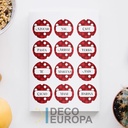 Etiquetas para Frasco Rojo Con Lunares Grandes