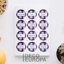 Etiquetas para Frasco Violeta Lunar