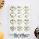 Etiquetas para Frasco Mantel Verde