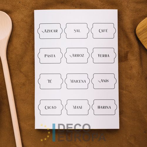 [1433] Etiquetas para Frasco Blanco Con Corte