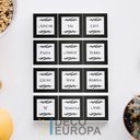 Etiquetas para Frasco Cuadrado Negro