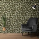 Mural Hojas Grandes Fondo Verde