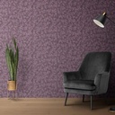 Mural Abstracto Hojas Violeta