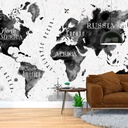 Mural Mapa Mundo Acuarela