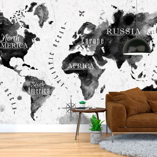 [1130] Mural Mapa Mundo Acuarela