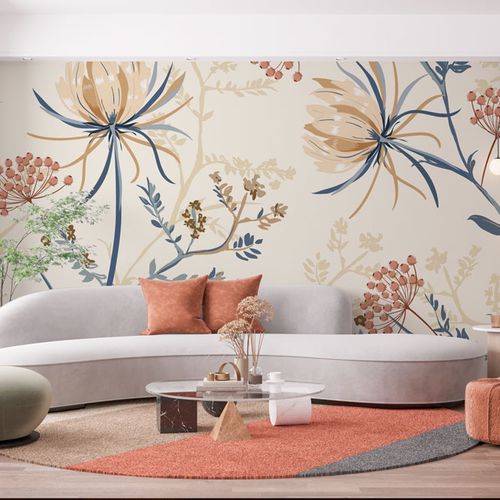 [1142] Mural Hojas Marrones Otoñales