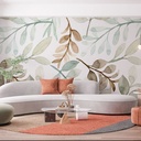 Mural Hojas Verde Y Otoño