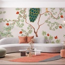 Mural Hojas Pavo Real