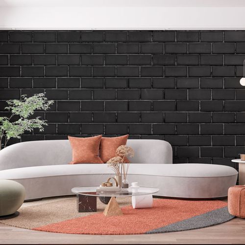 [1158] Mural Ladrillos Negros