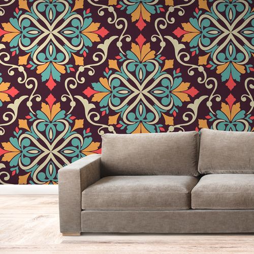 [1168] Mural Fondo Bordo Con Fileteado