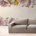 Mural Dibujo Rosado Amarrillo