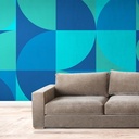 Mural Geometrico Azules