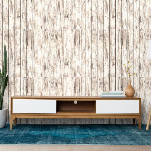 [1209] Mural Madera Gris