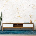 Mural Fondo Blanco Grietas Doradas