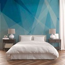 Mural Geometrico Abstracto Azules