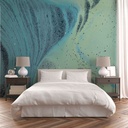 Mural Fluido Azul Verdoso