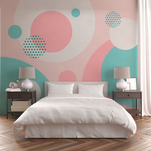 [1229] Mural Geometrico Pastel