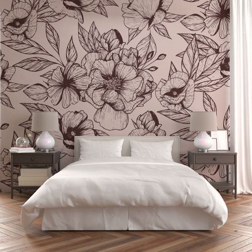 [1231] Mural Flores Vectoriales Vintage