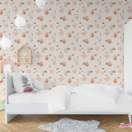 [1573] Mural Peces Blanco