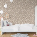 Mural Globo Animales Marron