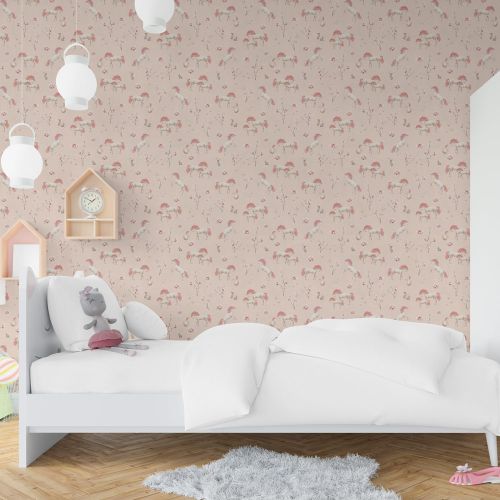 [1581] Mural Caballo Rosado Color Piel