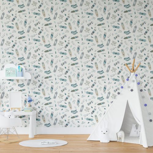 [1583] Mural Skate Blanco