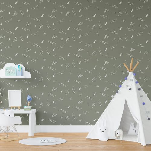 [1585] Mural Skate Gris