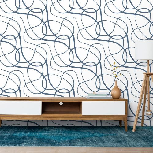 [1634] Mural Garabato Azul