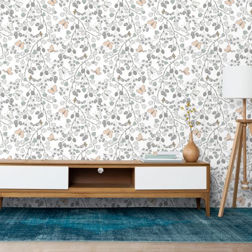 [1638] Mural Mariposa Naranja