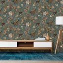 Mural Jirafa Y Cebras Azul