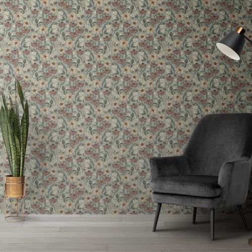 [1658] Mural Jazmin Cyan