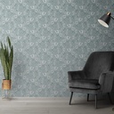 Mural Jazmin Monocroma Azul