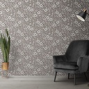 Mural Flores Monocroma Marron