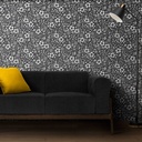 Mural Flores Monocroma Gris