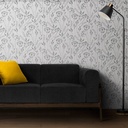 Mural Hojas Monocroma Gris