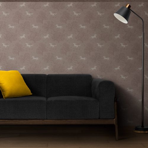 [1688] Mural Caballo Magenta