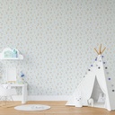 Mural Globo Y Aves Cyan