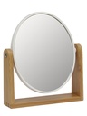 Espejo Make Up Circular con Pie de Madera